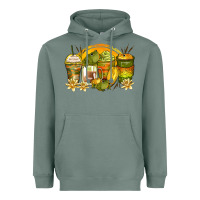 Sage frog coffee cups Heavyweight Hoodie - Zillion Design Studio