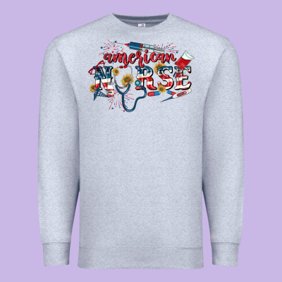 American Nurse 4th Of July Premium Sweatshirt Designed By Cowgirlartshop
