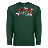 Sports Green American Nurse 4th of July Premium Sweatshirt - CowGirlArtShop