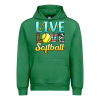 Emerald live love softball Urban Hoodie - LillyAllenDesigns