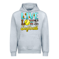 Heather Grey live love softball Urban Hoodie - LillyAllenDesigns