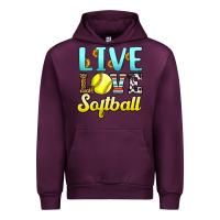Mauve Wine live love softball Urban Hoodie - LillyAllenDesigns