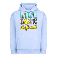 Pigment Grape Ice live love softball Urban Hoodie - LillyAllenDesigns