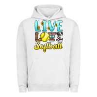Pigment Lunar Rock live love softball Urban Hoodie - LillyAllenDesigns