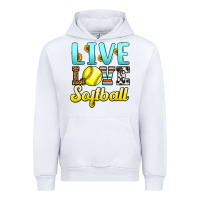 White live love softball Urban Hoodie - LillyAllenDesigns