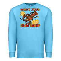 Ocean Blue crawfish who's your craw daddy Premium Sweatshirt - FaDigitalArtStudio