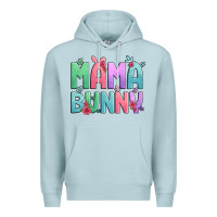 Blue Mist easter floral mama bunny Premium Hoodie - Artiststas