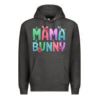 Charcoal Heather easter floral mama bunny Premium Hoodie - Artiststas