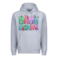 Heather Grey easter floral mama bunny Premium Hoodie - Artiststas