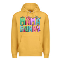 Mustard easter floral mama bunny Premium Hoodie - Artiststas