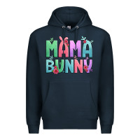 Navy easter floral mama bunny Premium Hoodie - Artiststas