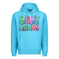Ocean Blue easter floral mama bunny Premium Hoodie - Artiststas