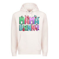Pale Pink easter floral mama bunny Premium Hoodie - Artiststas