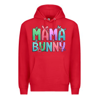 Red easter floral mama bunny Premium Hoodie - Artiststas