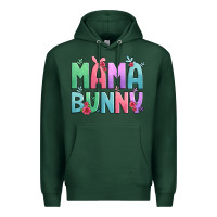 Sports Green easter floral mama bunny Premium Hoodie - Artiststas