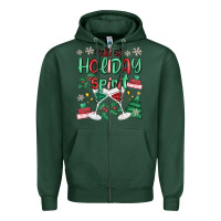 Sports Green full of holiday Zipper Hoodie - MaliasSmallBusiness