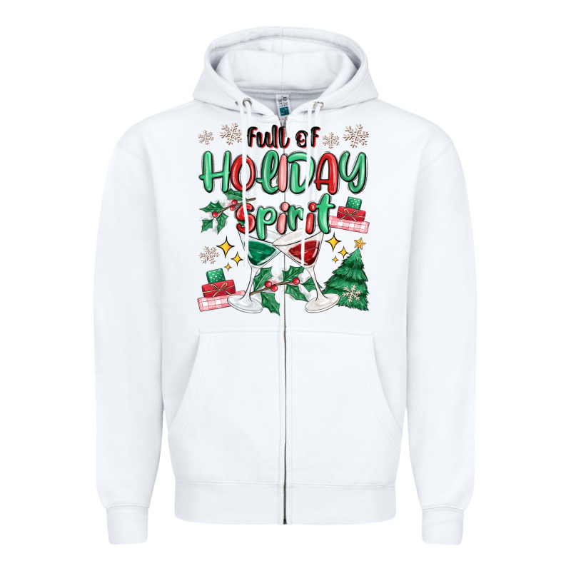 Full Of Holiday Zipper Hoodie by MaliasSmallBusiness | Teevron