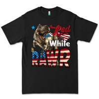 Black Red White Rawr Dinosaur T-Rex Premium Tee - LillyAllenDesigns