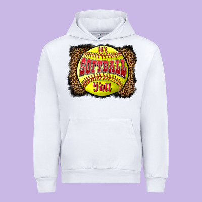 It's Softball Y'all Urban Hoodie Designed By Lillyallendesigns