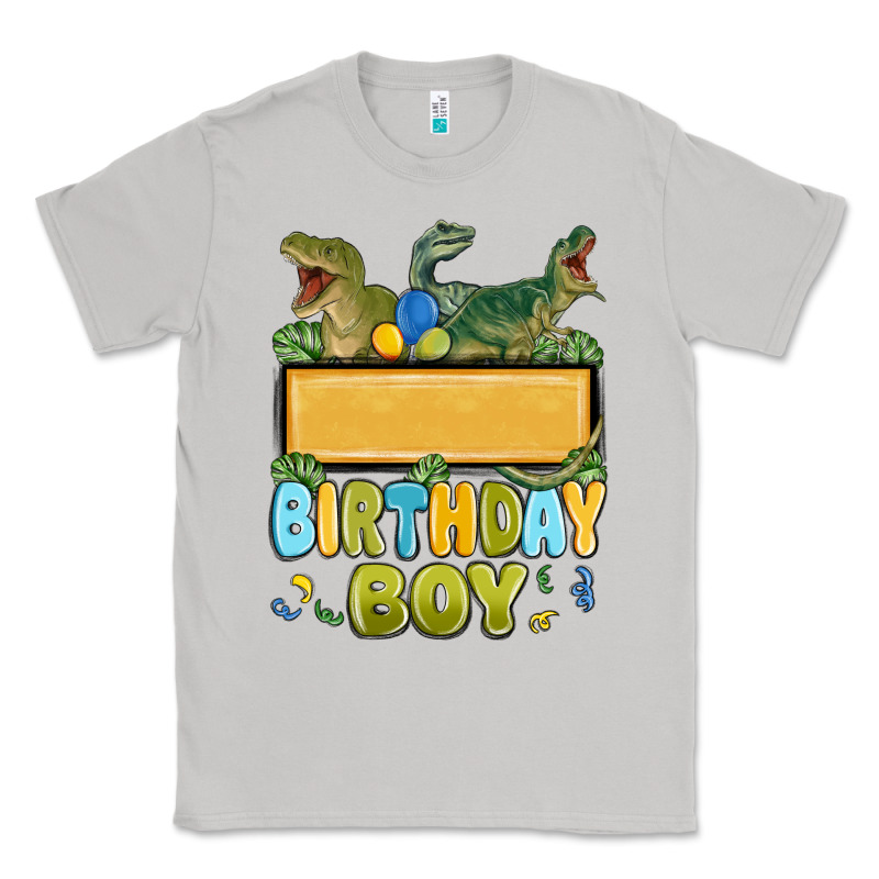 Customized Dinosaur Birthday Boy Classic Tee by MaliasSmallBusiness | Teevron