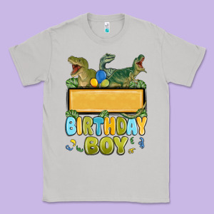 Customized Dinosaur Birthday Boy Classic Tee Designed By Maliassmallbusiness