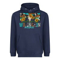 Navy wranglin mama Heavyweight Hoodie - texasbilliewilder