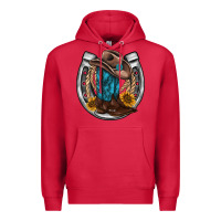 Cardinal western horseshoe boots hat rope sunflower Premium Hoodie - AdoDesignShop