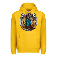 Lemon western horseshoe boots hat rope sunflower Premium Hoodie - AdoDesignShop
