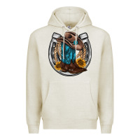 Western Horseshoe Boots Hat Rope Sunflower Premium Hoodie | Teevron