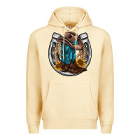 Pina Colada western horseshoe boots hat rope sunflower Premium Hoodie - AdoDesignShop