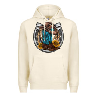Tofu western horseshoe boots hat rope sunflower Premium Hoodie - AdoDesignShop