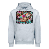 Heather Grey happy easter bunny western background Urban Hoodie - Jasminsmagicworld