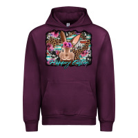Mauve Wine happy easter bunny western background Urban Hoodie - Jasminsmagicworld