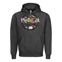 Charcoal Heather medical assistant nurse Zipper Hoodie - MaliasSmallBusiness