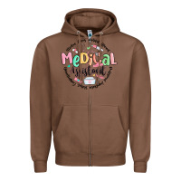 Chestnut medical assistant nurse Zipper Hoodie - MaliasSmallBusiness