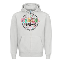 Dove Grey medical assistant nurse Zipper Hoodie - MaliasSmallBusiness
