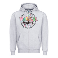 Heather Grey medical assistant nurse Zipper Hoodie - MaliasSmallBusiness
