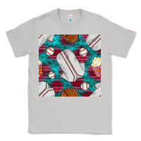 Moon Dust baseball  uniform with turquoise gemstone seamless pattern Classic Tee - BundleAndBundleShop