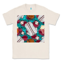 Natural baseball  uniform with turquoise gemstone seamless pattern Classic Tee - BundleAndBundleShop