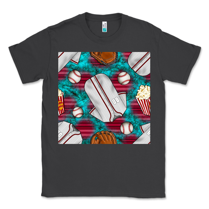 Baseball  Uniform With Turquoise Gemstone Seamless Pattern Classic Tee by BundleAndBundleShop | Teevron