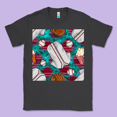 Baseball  Uniform With Turquoise Gemstone Seamless Pattern Classic Tee Designed By Bundleandbundleshop