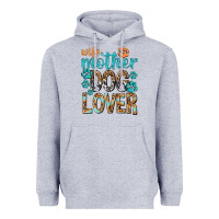 Heather Grey wife mother dog lover with paws Heavyweight Hoodie - texasbilliewilder