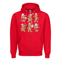 Red nurse gingerbread Zipper Hoodie - MaliasSmallBusiness