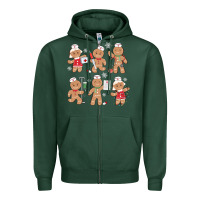 Sports Green nurse gingerbread Zipper Hoodie - MaliasSmallBusiness