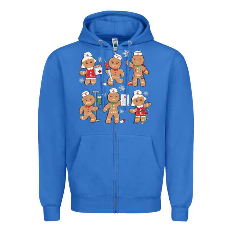 Nurse Gingerbread Zipper Hoodie by MaliasSmallBusiness | Teevron
