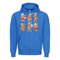 True Royal nurse gingerbread Zipper Hoodie - MaliasSmallBusiness