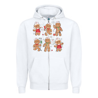 White nurse gingerbread Zipper Hoodie - MaliasSmallBusiness