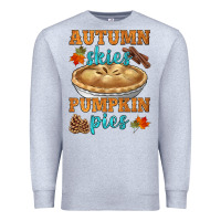 Heather Grey autumn skies pumpkin pies Premium Sweatshirt - HRA Design Shop