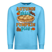 Ocean Blue autumn skies pumpkin pies Premium Sweatshirt - HRA Design Shop