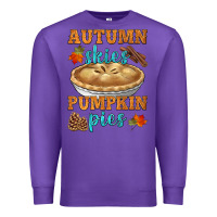 Purple autumn skies pumpkin pies Premium Sweatshirt - HRA Design Shop
